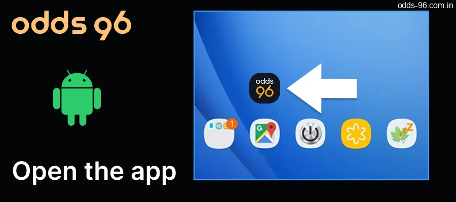 Sign in process for the 0dds96 app